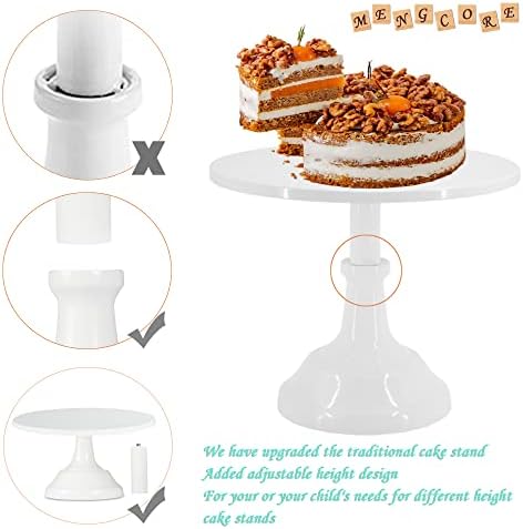 Менгкор Гранд Пекар Торта Штанд 10 инчен Свадба Торта Алатки Прилагодливи Висина Фондан Торта Дисплеј Додаток За Партија садови