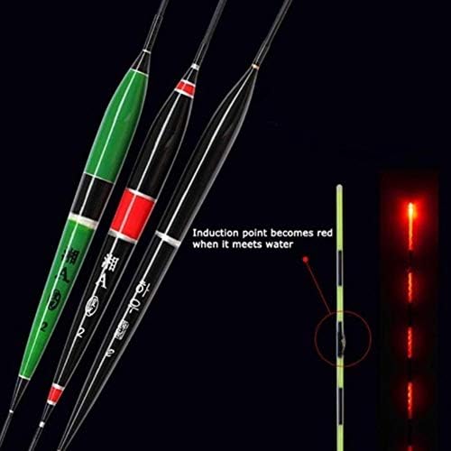 Хахаваи риболов плови, електронско LED светло автоматски риба залак аларм ноќно риболов плови - црвено црно