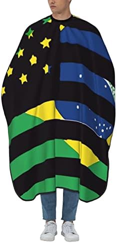 Американско Бразилско Знаме Салон За Сечење Коса Наметка Крпа Бербер Фризерска Обвивка Фризура Престилка Крпа За Стил Додаток За Унисекс
