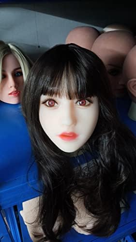 Глава за кукли за шминка на Leerss, глава со единечна кукла со уста, очи и перика, Snap или M16 столпчиња фиксни додатоци за кукли,