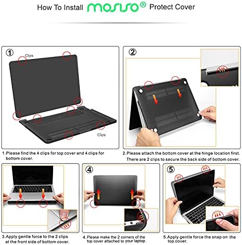 Mosiso пластичен креативен бран мермер тврд школка кутија и вертикална торба за ракави, компатибилен со MacBook Pro 13 Inch 2023-