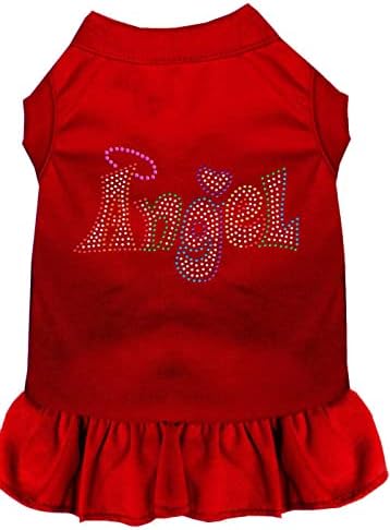 Mirage Pet Products 57-63 xxxlrd Red Technicolor Angel Rhinestone Pet фустан, 3x-large