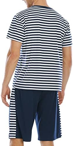 Машка лента со врвни шорцеви одговараат на кошула со кратки ракави со џебови и кратки костуми за носење пижами костуми кошули за мажи