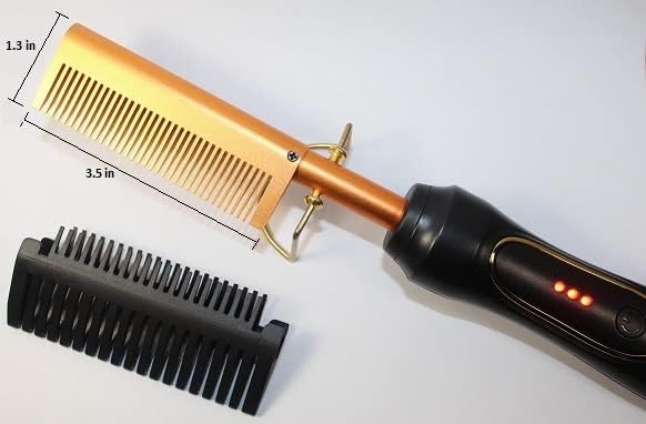 Електричен бакар чешел, мултистилер, кадрава и права коса