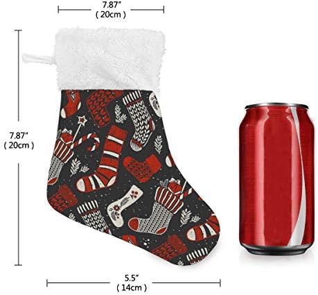 Алаза Божиќни чорапи Божиќни чорапи Класични персонализирани мали декорации за порибување за семејни сезонски празници за забави Декор од