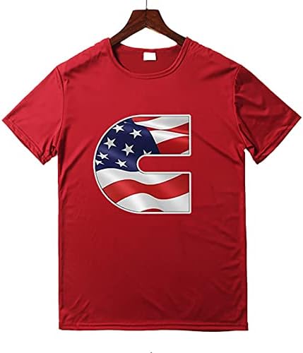 Летни масти кошули машка графичка маичка обична маичка 3Д 4 од јули знаме шема гроздобер маички маички маички печат Прес