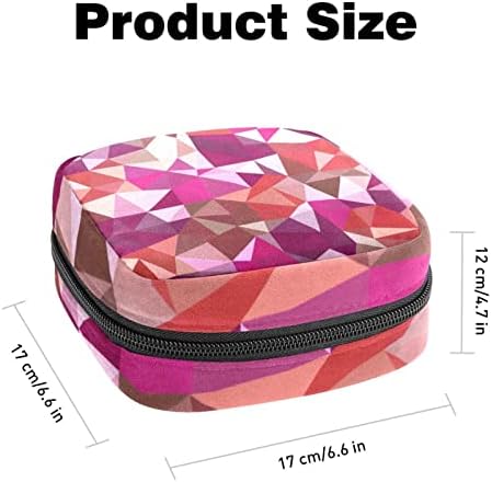 Санитарна торба за складирање на салфетка Контрастна геометриска триаголник менструален период на држач за држач преносен со патент за тинејџери