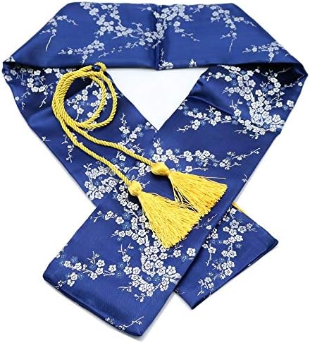 51 свилен слива цвет јапонски меч на самурај со самурај носат торба сина со тасел
