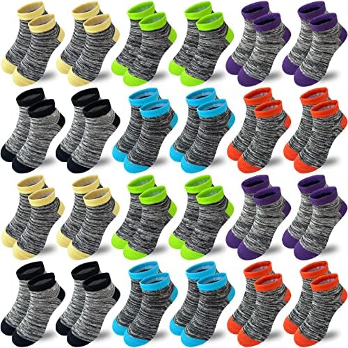 Цмолиу Момче Чорапи 24 Пара Половина Амортизирани Ниско Исечени Чорапи Глуждот Атлетски Памучни Чорапи За Мали Големи Деца Возраст