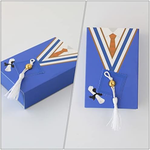Амосфун сини бонбони контејнери за бонбони кутии за подароци 25 парчиња дипломираат фаворити кутии малтер за доктор, фиока за облекување