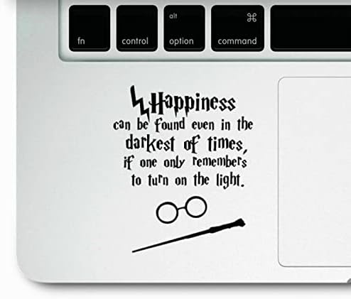 Мотивациски живот Цитат Среќата може да се најде јасна налепница за печатена винил печатена декоратор за лаптоп -патеката компатибилна со сите модели на MacBook Retina, Pr