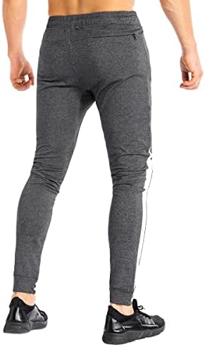 Зенвил Менс воздушен салата џогери панталони, машка атлетска тренингот трчајќи џемпери со џебови од патенти