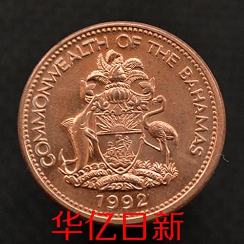 Нова монета од Бахама 1 минута стари случајни животни од северноамерикански странски монети