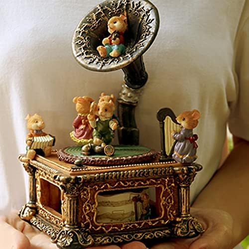 Hmggdd гроздобер грамофон музичка кутија класична октава кутија девојки принцеза роденден подарок девојки девојки bff