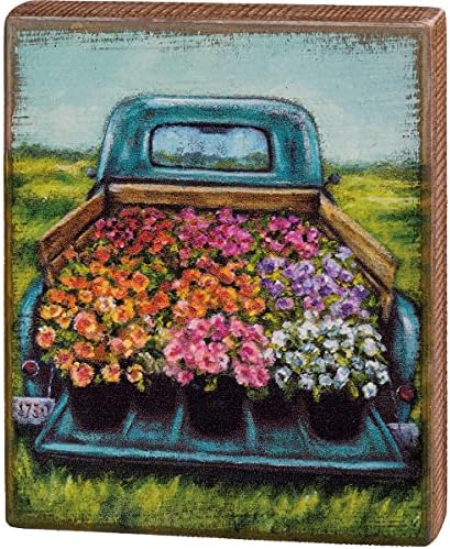 Примитивци Од Знакот Кети Бокс - 110175 Син Камион Со Цвеќиња