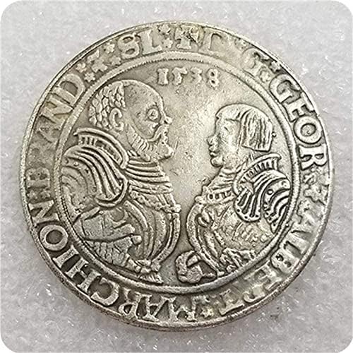 Антички Занаети Германска Монета 1538 Комеморативна Монета Сребрена Долар Монета Колекција 2397