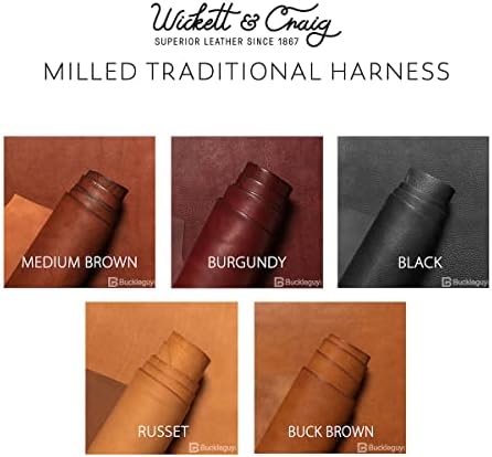 Wickett & Craig 'Milled' Традиционални кожни панели за прицврстување, црни, повеќекратни големини и тегови