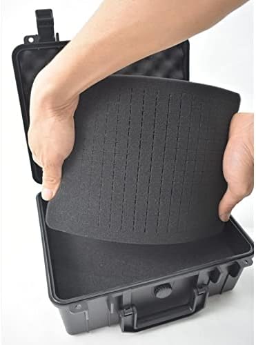 Ycfbh Алатка за безбедносни инструменти кутија ABS пластична алатка за складирање алатка за алатки за отворено куфер со пена внатре