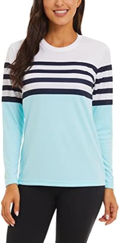 Magенски кошули Магкомен со долги ракави UPF 50+ UV Сонце заштита Брзи суви атлетски кошули за тренингот за пешачење за осип на осип