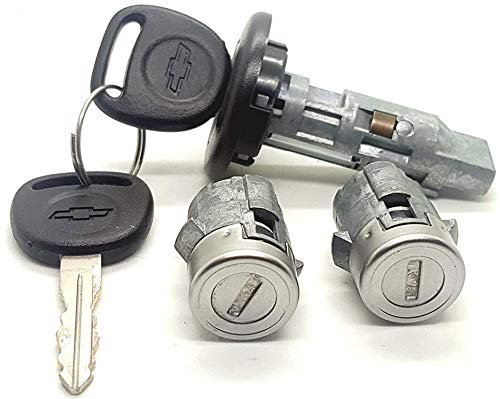 Нови вклопувања Изберете Chevrolet GM OEM Cylinder за заклучување на палење со пар цилиндер за заклучување на влезната врата и 2 копчиња