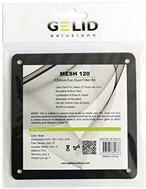 Gelid Solutions 140 Magnetic Mesh Filter Dust - Одличен премин на проток на воздух - што може да се пее и повторно се употребува