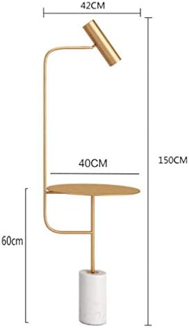 -Нордиска подна ламба Вертикална маса за ламба за кафе, мермерна дневна соба спална соба кревет модерни LED светла/металик-150cm