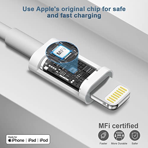 USB C до молња кабел [Apple MFI овластен] iPhone Брз полнач кабел 5-пакет 6ft Тип Ц полнач за полнач за iPhone 13/13 Mini/13 Pro/12/12 Mini/12