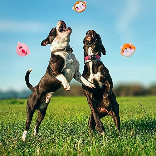 ТОТАРК Писклив Куче Играчка Топки, Интерактивни Куче Играчки За Мали Средни Големи Кучиња, 2 во 1 Одвојува Кадифен Куче Топки Играчки
