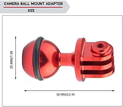 Адаптерот за монтирање на топката за алуминиум Niewalda алуминиум за спортска камера GoPro Hero