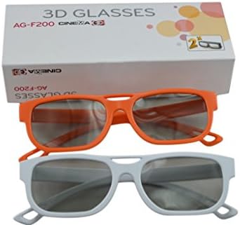 Biao123 2 Пар Geniune Кино 3D Очила Очила Бела Со Портокал АГ-F200 ЗА LG Reald