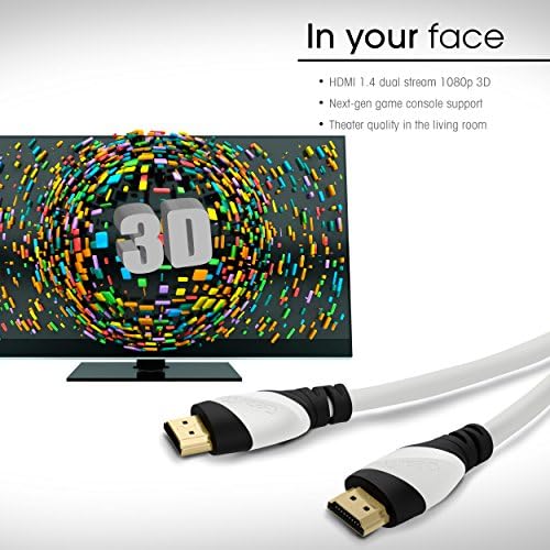 35 Стапки HDMI Кабел, GearIT Pro Серија HDMI Кабел 35 Стапки Со Голема Брзина Етернет 4K Резолуција 3D Видео И Лак Аудио Повратен
