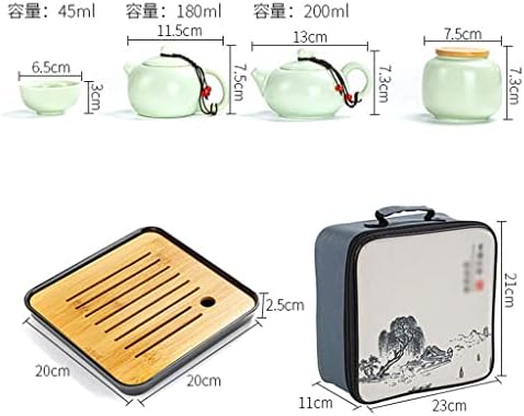 Преносен керамички тенџере со ХДРЗР, кунг фу чај тенџере за недвижнини, кутија за подароци за недвижнини, кинески чаша сет на сад од