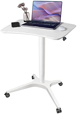 HAOOAH 47 Мобилно стоење на стоењето, прилагодливо лаптоп биро за висина, пневматска биро со гас пролетен кревач, подиум за дома,
