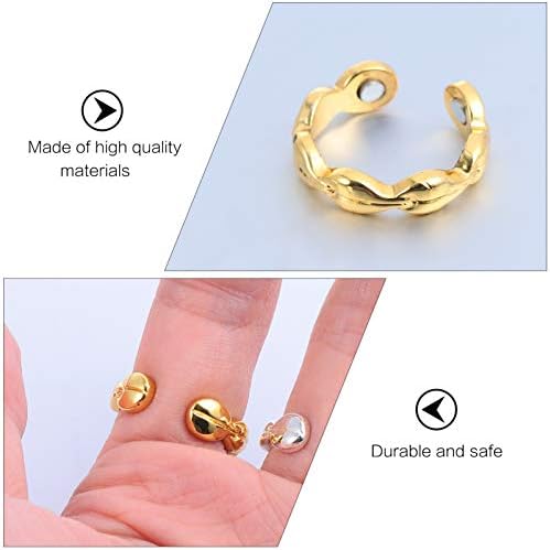 Алемо Ксинхуанг - 2 парчиња магнетски прстени за слабеење прстен бакарен прстен магнетски здравствен прстен за артритис и карпален тунел