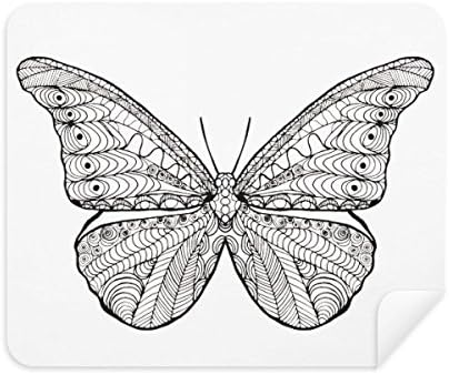 Убава Пеперутка Животински Портрет Скица Чистење Крпа Екран Почиста 2 парчиња Велур Ткаенина