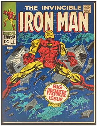 Роденденска картичка Iron Man - Картичка за роденден на Марвел - Непобедлива картичка за роденден на стрип на Iron Man - Гроздобер
