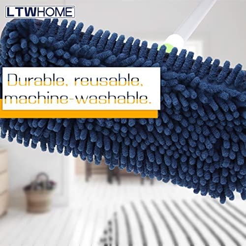 Ltwhome 18 инчи што се перат Chenille Microfiber Coral Flat Mop Refill