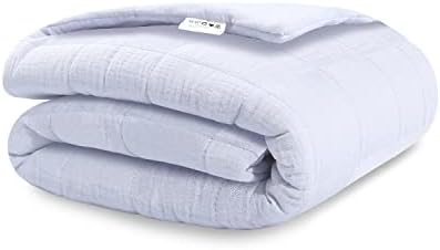 Twinor Baby Muslin Quilt Clain ， топло и лесен креветче за ватенка Неутрална удобност за девојчиња за новороденчиња и мали деца