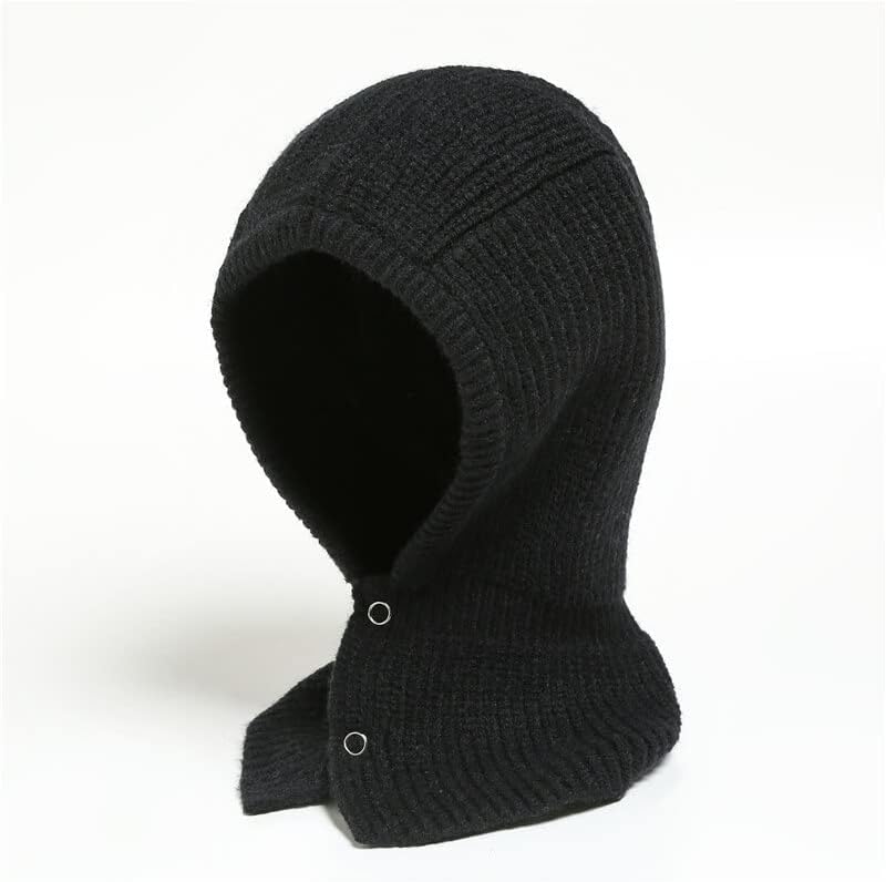 Нарнтон маска маска капа плетена памучна капа, целосна шамија на лице, зимска топла прстен на вратот прстен