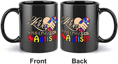 Сакам Некој со Аутизам Печатење Керамичка Кригла Кафе Чаша Чај Смешен Подарок За Канцеларија Дома Жени Мажи