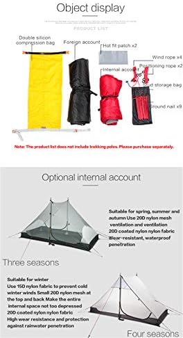 3F UL GEAR LANSHAN 2 шатор 2 лица Oudoor Ultralight Camping Thand 3 Season Professional 15D Silnylon Rodless Thand 4 сезона