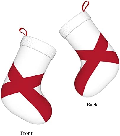 Cutedwarf знаме на Алабама Божиќно порибување Божиќни празници за одмор камин виси чорапи 18 инчи чорапи