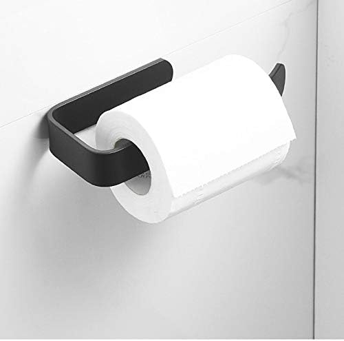 WSZJJ Држач За Тоалетна Хартија без Удари Решетка За Крпи За Монтирање На Ѕид Црн Моден Простор алуминиумски полици за хартија за бања