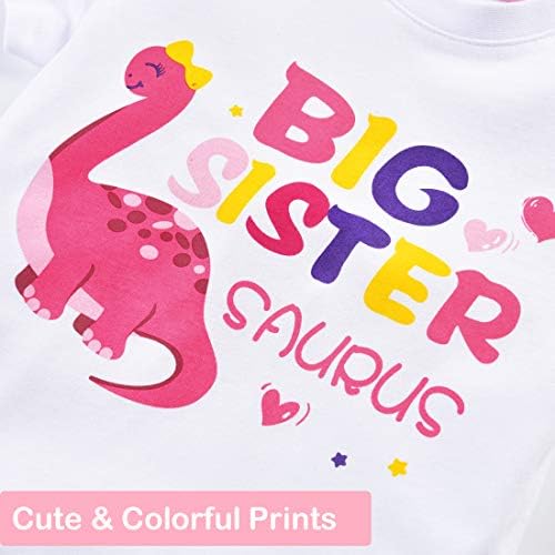 Маица за објавување на големата сестра на Wawsam Dinosaur промовираше облека за девојчиња за мали деца