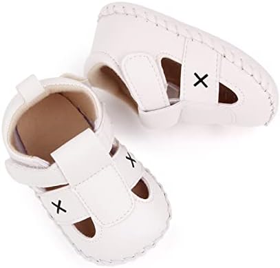 Сандали за бебешки момчиња бебе летни чевли за 0-18 месеци, лесно носење меки чевли со меки лесни чевли
