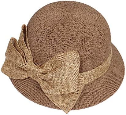 Плажа капа од слама рибар, сонце мека капа, флопи жени, шарени широки капачиња од лента со лента со голема лента за слама лак капа