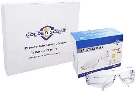 Златни лушпи за безбедносни очила преку очила со црна рамка, чаши за снимање отпорни на магла и гребење чиста заштита на очите
