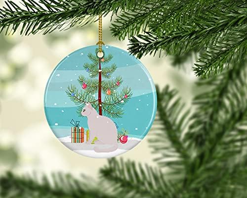 Богатства на Каролина CK4756CO1 BURMILLA 2 CAT MERRY CHINGLE CERAMIC украс, украси за новогодишни елки, виси украс за Божиќ, празник, забава,