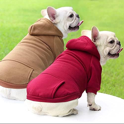 Куче Худи со џеб, 2023 година Нова мека и топла облека за кучиња, маичка за миленичиња мачки, зимски дуксери топло палто џемпер