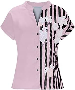 Тинејџерска девојка без ракави блузи печати врвови маички за женски спандекс кардиган зимски есенски блузи копче 2023 облека